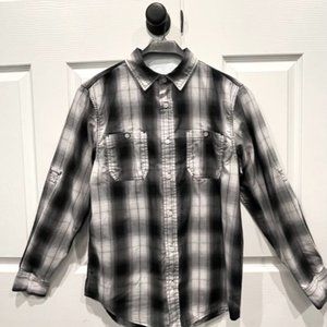 Urban Pipeline Black & White Long Sleeve Mens Shirt EUC